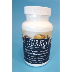 Pro Art Premium Gesso Oils Acrylics - White - 8 fluid oz